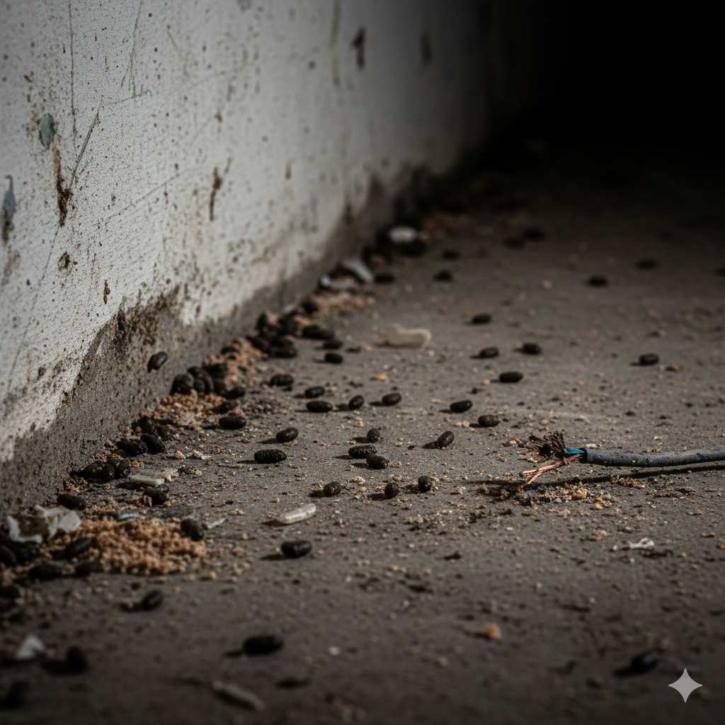 Signes d'infestation de rongeurs